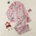Women's Whimsical Scattered Bows & Ribbons Pattern in Vibrant Red Fuchsia Teal Mint on Pink Satin Pajamas Set - 1