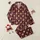 Charming Gingerbread Men Pattern: Santa Hat, Snowflake, & Candy Cane Holiday Motif Satin Pajamas Set - 1