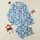 Cheerful Scattered Red Strawberries & White Daisies - Pastel Blue Everyday Wearable Satin Pajamas Set - 1