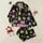 Women's Black Festive 'BE MERRY' Christmas Tree Gift Box Snowflake Candy Cane Pattern Satin Pajamas Set - 1