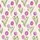 Women's Soft Hand-Drawn Orchid Fuchsia Lavender-Pink Tulip Floral Sage Leaf Beige Blush Print Satin Pajamas Set - 2