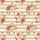 Women's Ivory Cream Striped Organic Pattern with Muted Peach Terracotta Roses & Sage Leaves Satin Pajamas Set - 2