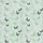 Women's Soft Pale Mint Green Whimsical Lavender Butterfly & Delicate Charcoal Outlined Floral Sprigs Satin Pajamas Set - 2