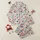 Women's Whimsical Folk Art Botanical Avian Pattern: Vivid Flowers, Birds in Scarlet, Fuchsia, Navy, Emerald on White Satin Pajamas Set - 1