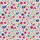 Women's Whimsical Folk Art Botanical Avian Pattern: Vivid Flowers, Birds in Scarlet, Fuchsia, Navy, Emerald on White Satin Pajamas Set - 2
