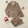 Women's Intricate Leopard Spot Pattern in Chocolate Sepia & Creamy Beige with Painterly Brushstrokes Satin Pajamas Set - 1