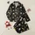 Mystical Aesthetic Lovers' Deep Charcoal Vintage Cottagecore Witch Art with Gold Moons, Sage Hats, Amber Potions, Skull & Rune Motifs Satin Pajamas Set - 1