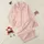 Cozy Knitwear Inspired: Rose Pink Cable & Braid with Off-White Details Wearable Design Satin Pajamas Set - 1