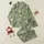 Nature Lover's Vintage Botanical Etching: Muted Sage Foliage Berries Garment Satin Pajamas Set - 1