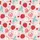 Women's Cheerful Pastel Pink Whimsical Red Strawberry, Teal Leaf & White Blossom Pattern Satin Pajamas Set - 2