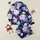 Serene Floral: Intricate Blush Pink Peony & Blue Blossom Pattern on Deep Navy - Wearable Art Satin Pajamas Set - 1