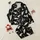 Graceful Spirit: Flying Crane, Cherry Blossom & Lime Green Leaf Satin Pajamas Set - 1