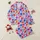Women's Vibrant Illustrative Floral Pattern with Bold Navy Outlined Hot Pink Orange Royal Blue Poppies Satin Pajamas Set - 1