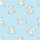 Cozy Home Lovers' Charming Light Blue Cream Illustrative Flat Teddy Bear Pattern Satin Pajamas Set - 2