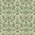 Women's Classic Warm Beige Forest Green Ornate Damask Acanthus Pattern Satin Pajamas Set - 2