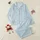 Women's Delicate Ethereal Celestial Stars Moons Pale Sky Blue Silver Art Satin Pajamas Set - 1