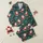 Women's Plus Size Dark Teal Festive Cartoon Santa Claus, Snowflake, Gift, Candy Cane All-Over Pattern Satin Pajamas Set - 1
