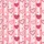 Women's Sweet Pink Hearts & Red X-Marks on Vertical Pastel Pink Stripes Satin Pajamas Set - 2