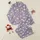Women's Muted Lavender Hand-Drawn Minimalist Cloud Moon Star Repeating Pattern Satin Pajamas Set - 1