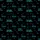 Women's Scattered Typographic 'DO NOT DISTURB' 'SLEEP MODE ON' Zzz Icons Vibrant Cyan Black Satin Pajamas Set - 2