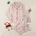 Women's Minimalist Hand-Drawn Soft Pink Cherry Cluster Pattern Light Green Leaves Satin Pajamas Set - 1