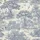 Women's Vintage Toile Cobalt Blue & Cream Exotic Landscape Cheetah Gazelle Pattern Satin Pajamas Set - 2