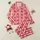 Women's Vibrant Red White Stripe Sweet Playful Bow Polka Dot Star Pattern Satin Pajamas Set - 1