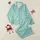 Women's Light Aqua Minimalist Black Outline Eyelash Zzz Moon Star Repeat Pattern Satin Pajamas Set - 1