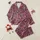 Women's Modern Minimalist Hot Pink Mint Black Abstract Organic Flowing Pattern Satin Pajamas Set - 1