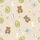 Women's Whimsical Flat Vector Beige Pattern with Brown Bears, Green Avocados, Blue Butterflies & Celestial Stars Moons Satin Pajamas Set - 2