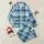Women's Dark Teal Light Blue-Grey Plaid Grid Whimsical Sleep Moons Stars 'zzZ' Eye Script Satin Pajamas Set - 1