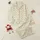 Women's Illustrative Vintage Cream Baroque Sage Green Olive Rose Blossom Scrollwork Satin Pajamas Set - 1