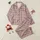 Women's Muted Dusty Rose Cream Charcoal Black Flat Graphic Tartan Plaid Satin Pajamas Set - 1