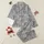 Women's Heather Grey Rustic Baby Highland Cow & Wildflower Scatter Pattern Satin Pajamas Set - 1