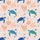 Youth's Whimsical Pastel Pink Underwater Pattern with Cerulean Teal Sea Turtles, Peach Coral, and Sky Blue Starfish Satin Pajamas Set - 2