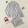 Women's Heather Grey Playful Illustrative French Bulldog Seamless Pattern Satin Pajamas Set - 1