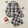 Women's Classic Black White Grey Plaid Good Morning Script & White Outline Heart Graphic Satin Pajamas Set - 1