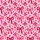 Women's Whimsical Hand-Drawn Fuchsia Rose Magenta Bow Floral Densely Packed Pattern Satin Pajamas Set - 2