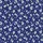 Women's Deep Indigo Off-White Sage Floral Cluster Flat Graphic Pattern Satin Pajamas Set - 2