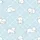 Women's Playful White Cartoon Dogs on Baby Blue Plaid Grid Pattern Satin Pajamas Set - 2