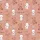 Women's Muted Salmon Pink Whimsical Sketch Teddy Bear & Bow Pattern with Reddish-Brown & White Accents Satin Pajamas Set - 2
