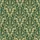 Women's Deep Forest Green Ornate Botanical Acanthus Leaf Scroll Pattern, Muted Gold & Cream Classical Motifs Satin Pajamas Set - 2