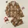 Women's Tartan Plaid Caramel Chocolate Black White Cartoon Teddy Bear Pattern Satin Pajamas Set - 1