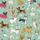 Women's Whimsical Dog Breeds Pistachio Green All-Over Patterned Outfits Pink Blue Accents with Stars Hearts Satin Pajamas Set - 2