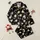 Women's Playful Black & Cream Giraffe Heads with Pink Bows & Animal Spots Pattern Satin Pajamas Set - 1