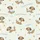 Women's Cream Off-White Naive Brown Puppy Blue Stripe Golden Star Pattern Satin Pajamas Set - 2