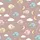 Women's Dusty Rose Pastel Cartoon Sleeping Cat Moon Star Cloud Gentle Pattern Satin Pajamas Set - 2