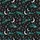 Women's Charcoal Black Whimsical Dreamscape Night Sky Seamless Pattern with White Stars, Moons, Teal Abstract Clouds Satin Pajamas Set - 2
