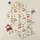 Women's Creamy Off-White Whimsical Illustrative Red Cherry Golden Pear Forest Green "HAPPY LIFE" Pattern Satin Pajamas Set - 1