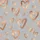 Women's Seamless Rose Gold Brushstroke Heart Art on Heather Grey Satin Pajamas Set - 2